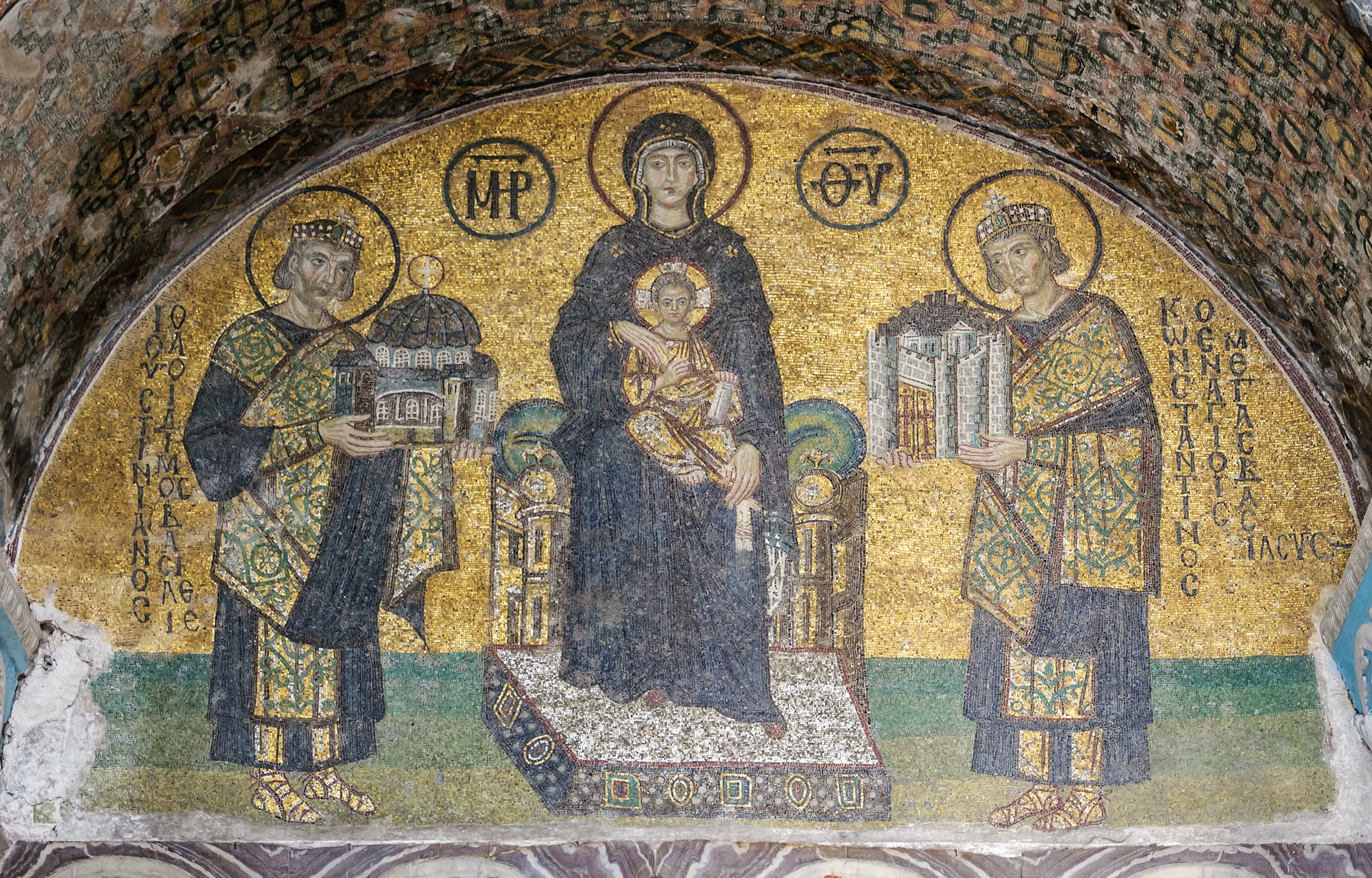 Byzantine gold mosaic